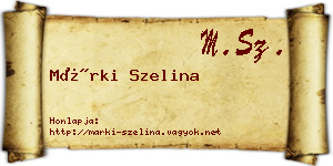 Márki Szelina névjegykártya